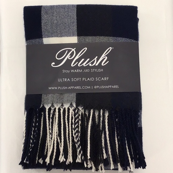 Plush Accessories - PLUSH ULTRA SOFT FLEECE PLAID SCARF